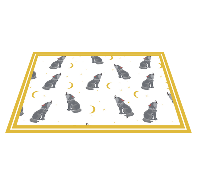 Volkovi zavijajo na luno otroški pogrinjki - TenStickers