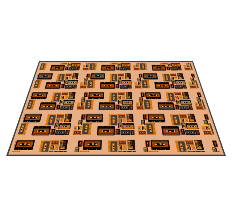 Retro cassette pattern izvirna jedilna podloga - TenStickers