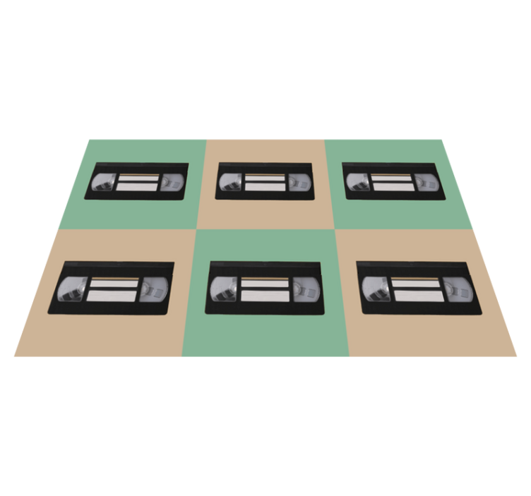 Vintage vhs tape pattern izvirna jedilna podloga - TenStickers