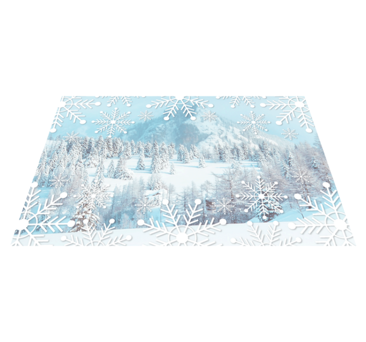 Snowflake winter scene božična miza - TenStickers