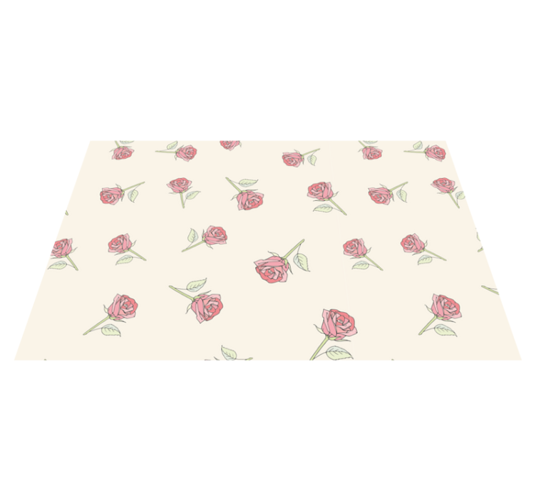 Roses floral pattern izvirna jedilna podloga - TenStickers