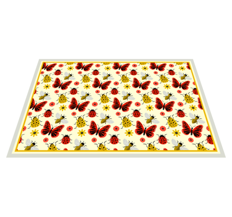 Pisani minimalistični hrošči originalni pogrinjki - TenStickers