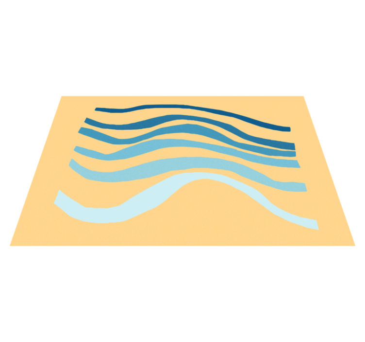 Wavy line style moderno podstavki - TenStickers