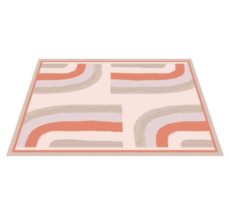 Colorful curved patterns sodobne preproge - TenStickers