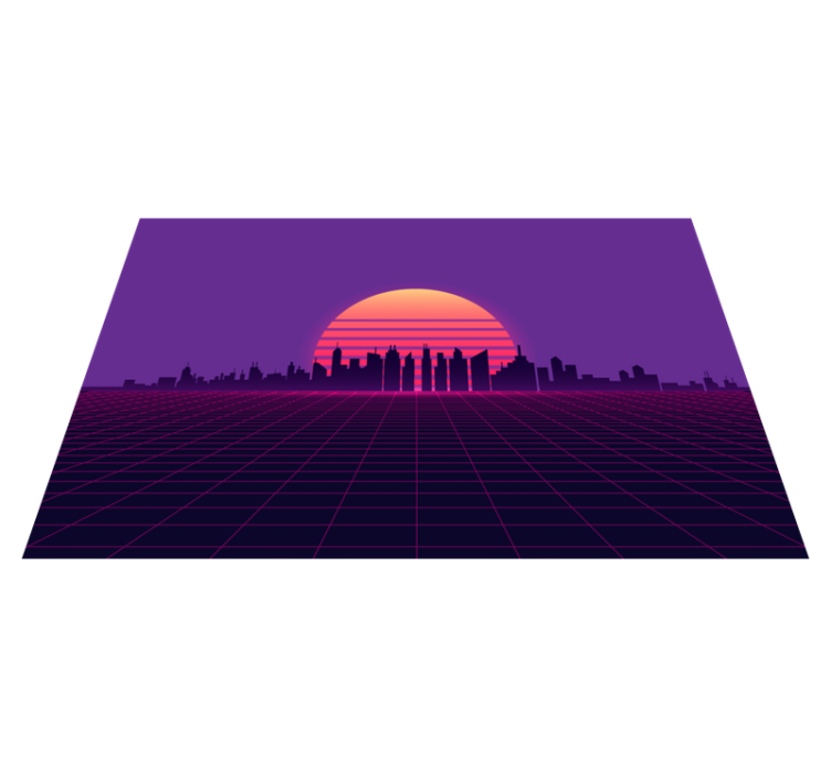 Sunset skyline view moderno pogrinjanje - TenStickers