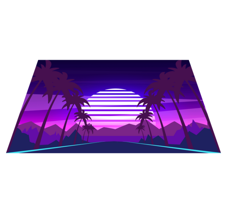 Tropical sunset scenery sodobno namizno pregrinjalo - TenStickers