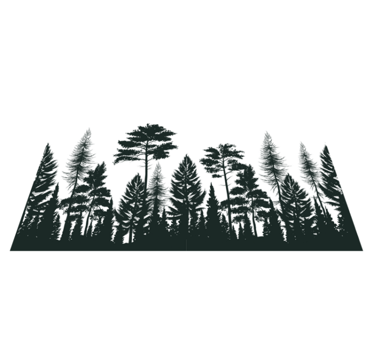 Silhouette forest pattern teksturna pogrinjek - TenStickers