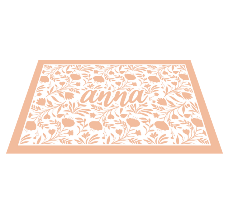 Roza starinski vzorci listov elegantni pogrinjki - TenStickers