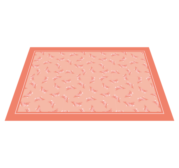 Roza pogrinjki z vzorcem ptic - TenStickers