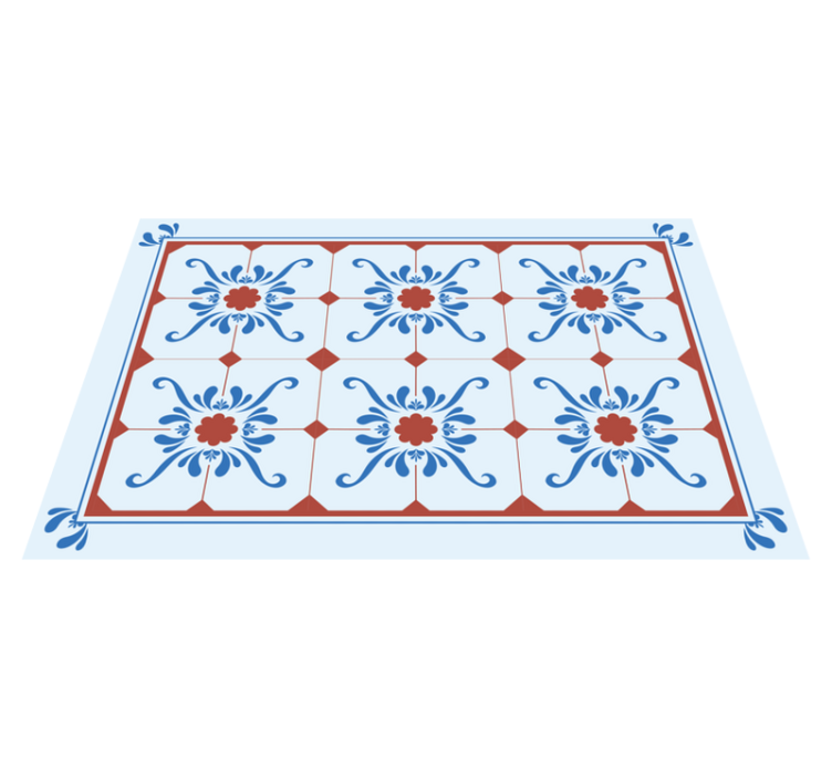 Vintage floral pattern teksturna pogrinjek - TenStickers