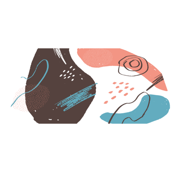 Vivid abstract shapes moderna podloga - TenStickers