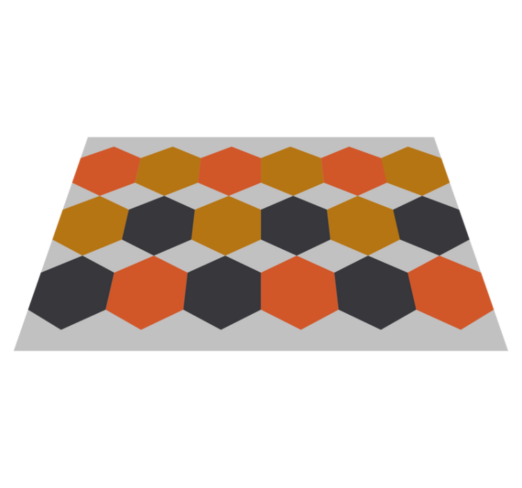 Hexagon pattern layer sodobno preprogo - TenStickers