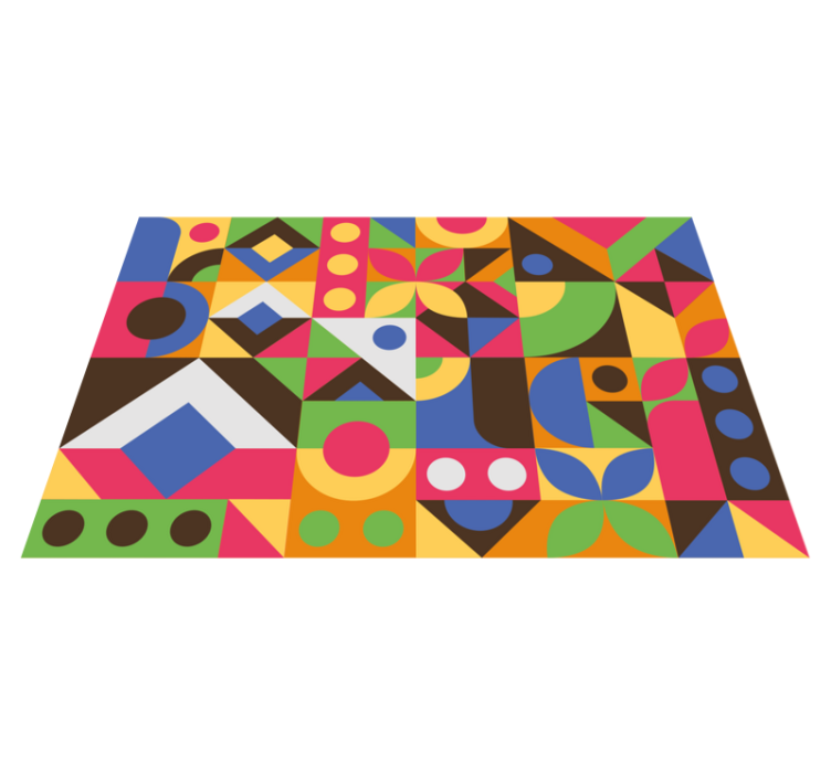 Lively geometric composition moderno prtljanje - TenStickers