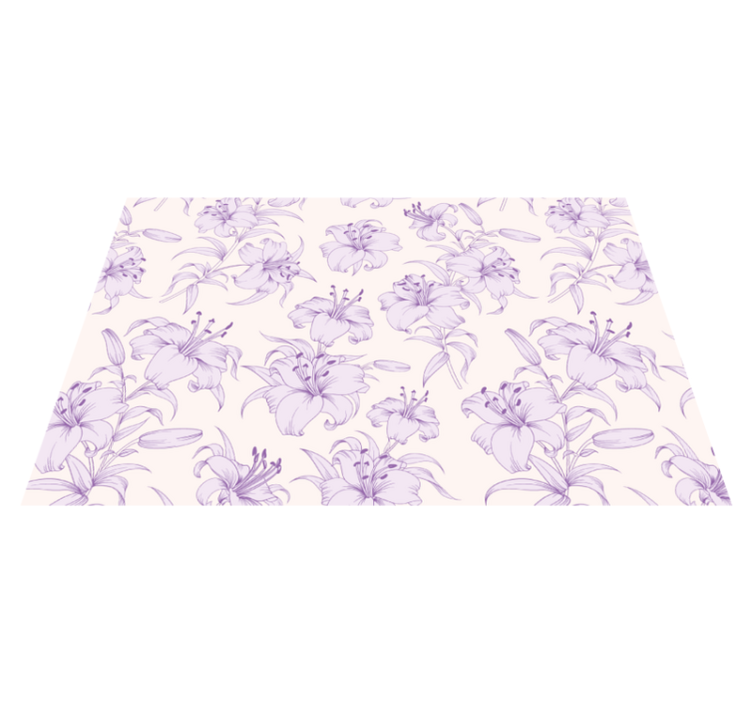 Lilies floral pattern teksturni pogrinjek - TenStickers