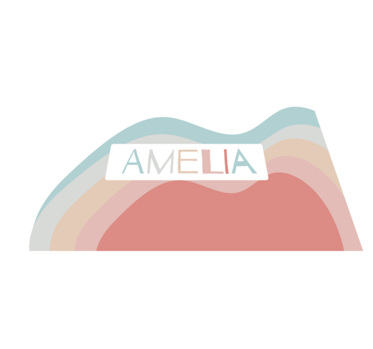 Colorful name personalization pogrinjek z imenom - TenStickers