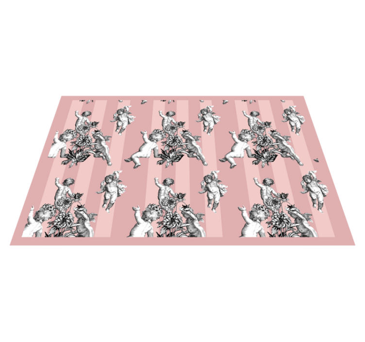 Angelic cherubs floral izvirna jedilna podloga - TenStickers