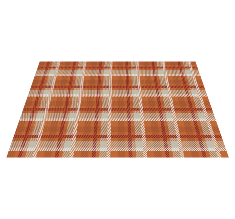 Checkered orange pattern elegantna pogrinjek - TenStickers