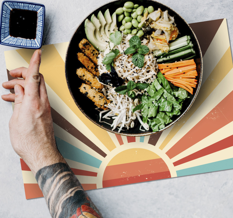 Povzetek vintage sunset 70's sončni pogrinjki - TenStickers