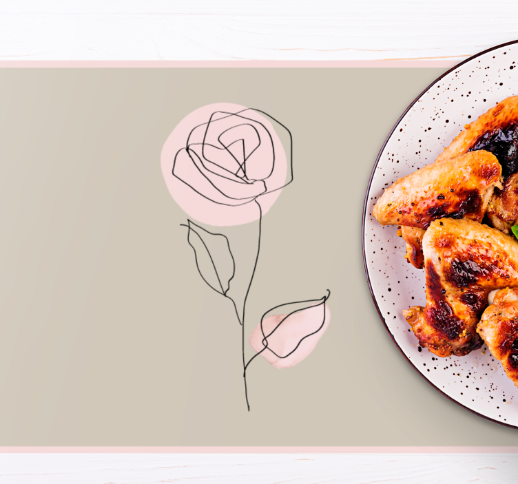 Akvarel bele vrtnice abstraktna sodobna pogrinjka - TenStickers