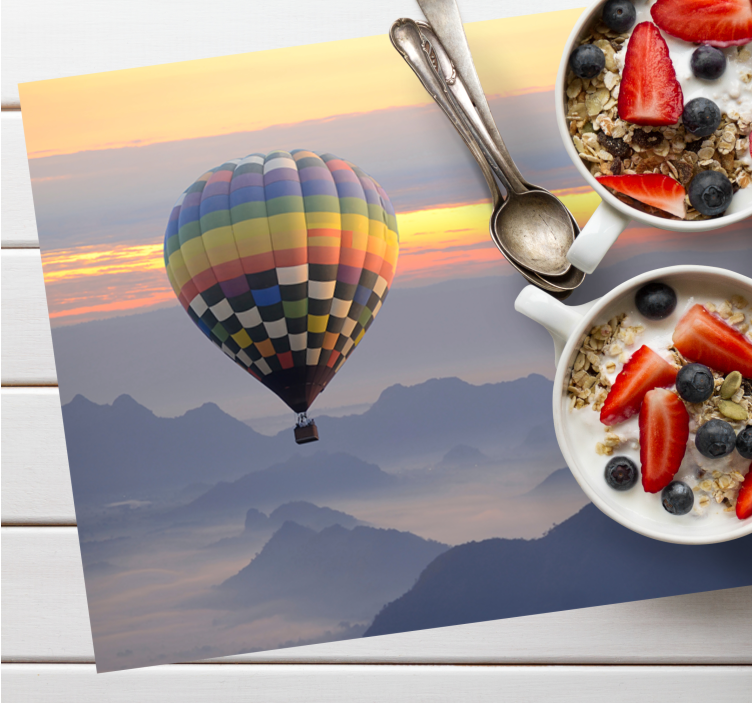 Toplozračni baloni estetske barve pogrinjki - TenStickers