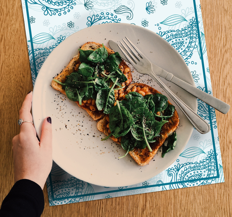 Cvetni paisley placemats - TenStickers