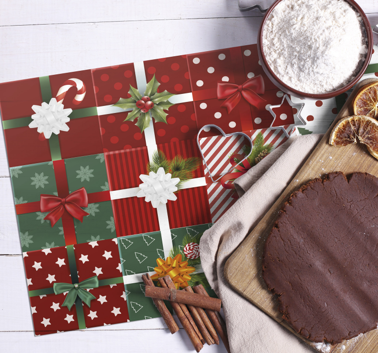 Darilne škatle pakirajo božične pogrinjke - TenStickers