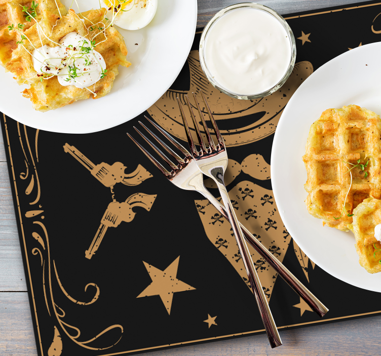 Kavbojski klobuk, bandanna in revolverji - TenStickers