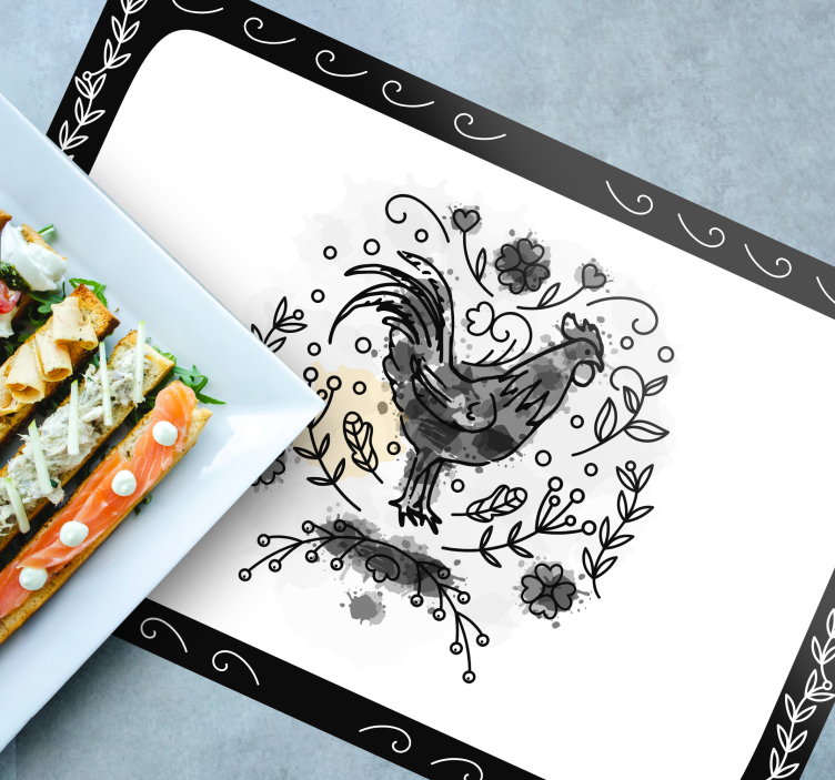 Elegantna ilustracija petelina moderní prostírání - TenStickers