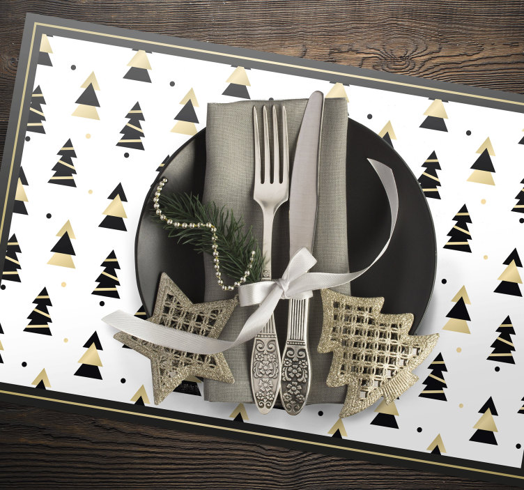 Božični elegantni pogrinjki z drevesnimi vzorci - TenStickers