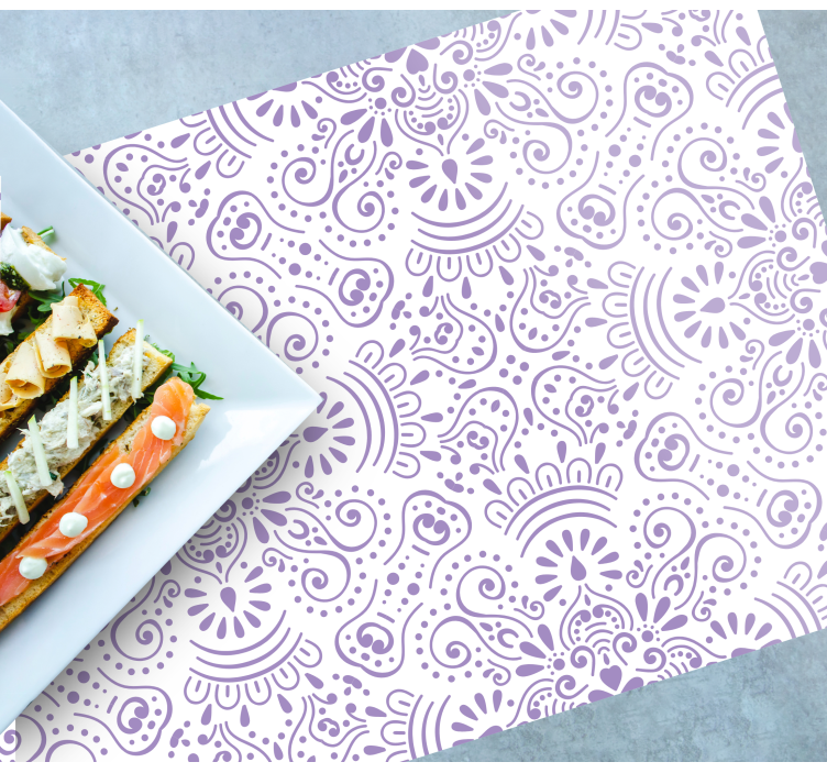 Elegantni pogrinjki iz vzorca sivke mandale - TenStickers