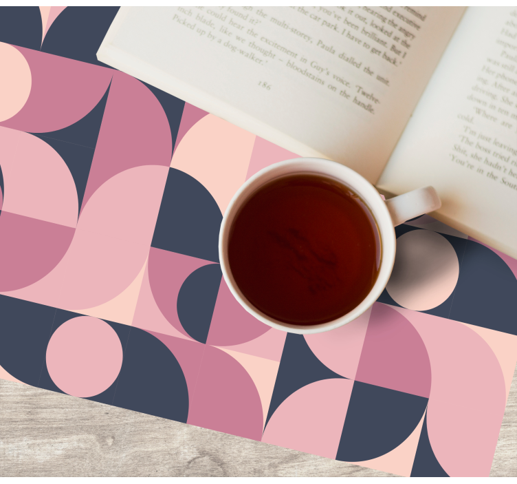 Geometrični roza pastelni sodobni pogrinjki - TenStickers