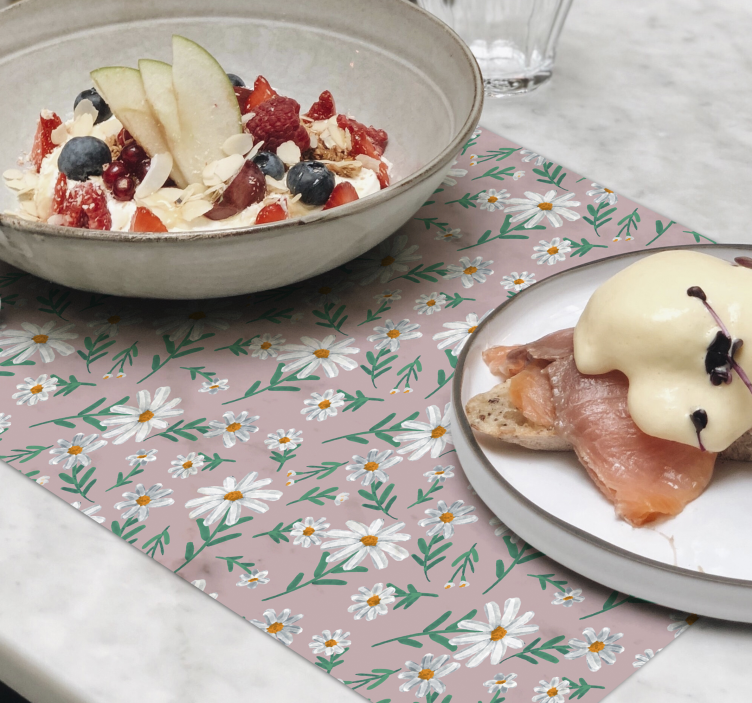 Marjetice rožnate cvetlične platne iz 70-ih - TenStickers