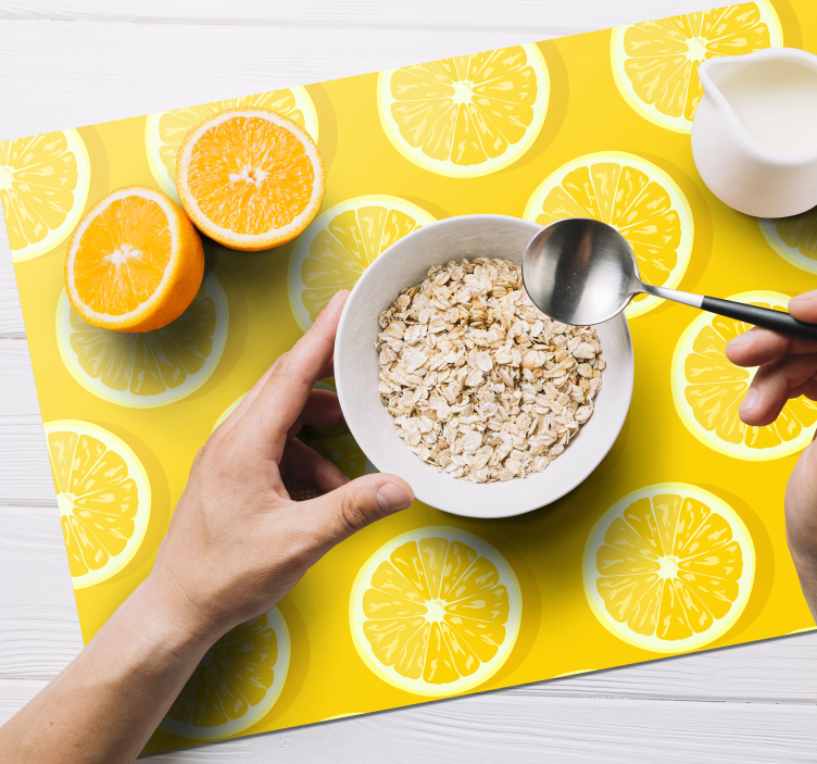 Narezane limone pogrinjki iz citrusov - TenStickers