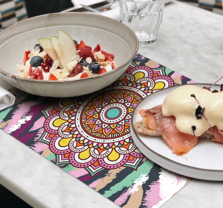 Originalne pogrinjke iz večbarvnih mandal - TenStickers