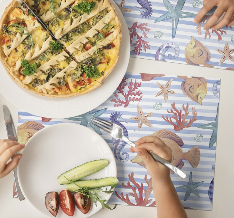 Ploščice z motivom morske živali morske pogrinjke - TenStickers