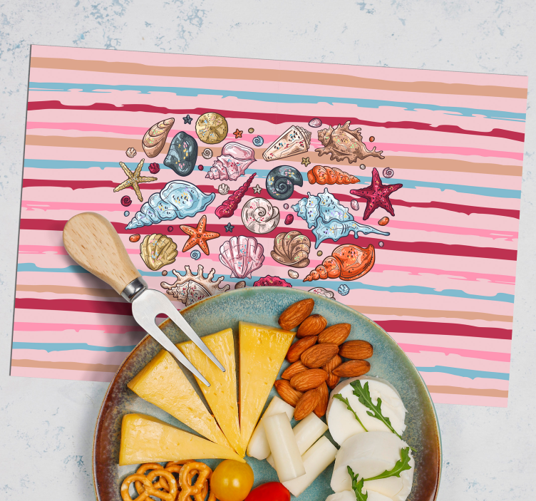 Morje ljubezen pogrinjki školjke - TenStickers