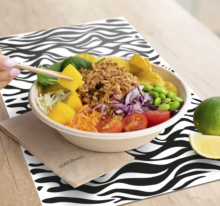 črtaste pogrinjke iz zebre - TenStickers