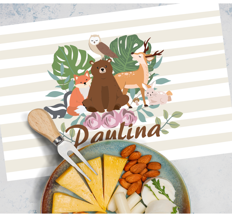 Prilagojene pogrinjke za dekliške gozdne živali - TenStickers