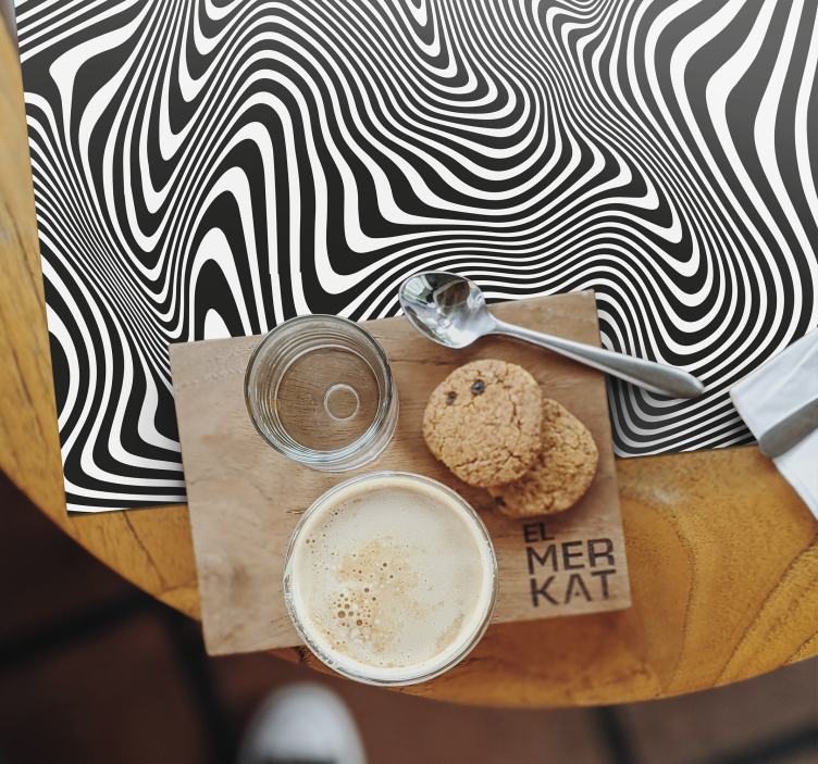 3d učinke linije zebra pogrinjki - TenStickers