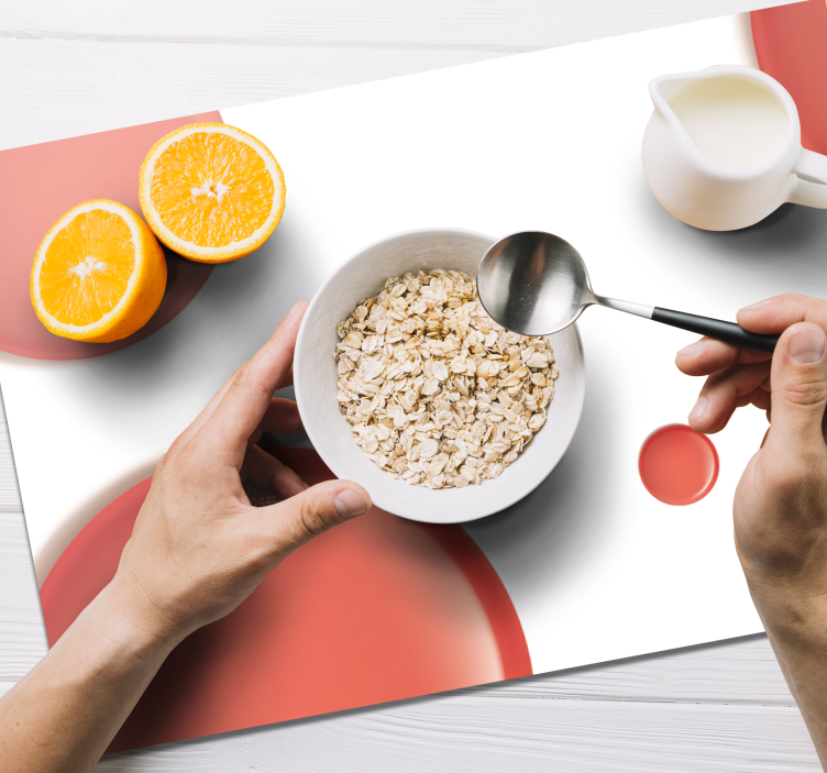 Rdeči moderni krogi rdeči pogrinjki - TenStickers