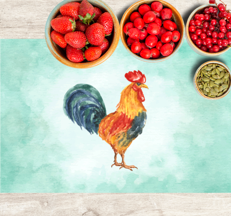 Realistična barvna risba petelin - TenStickers