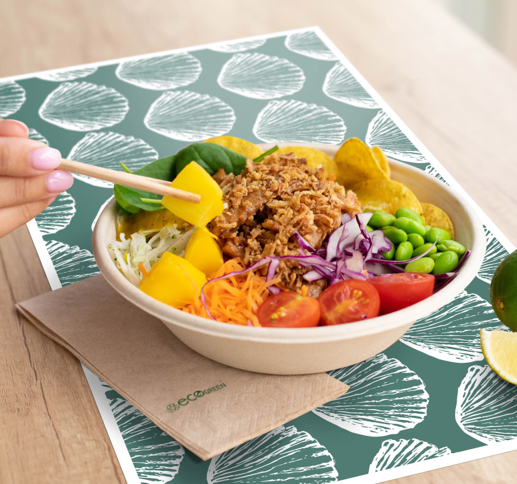 Retro pogrinjki z školjkami - TenStickers