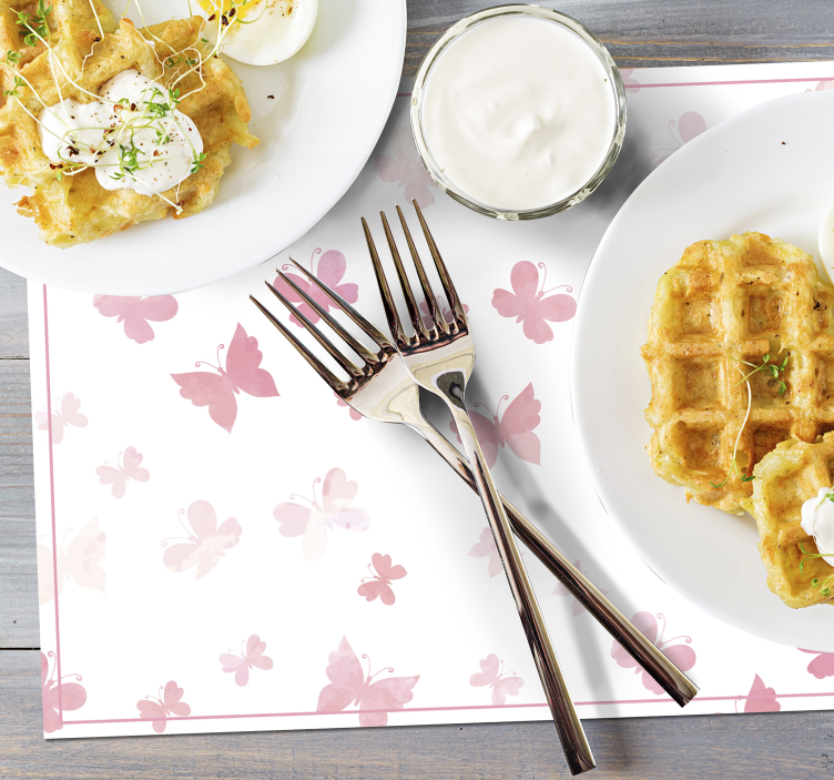 Roza odtenki metulji - TenStickers