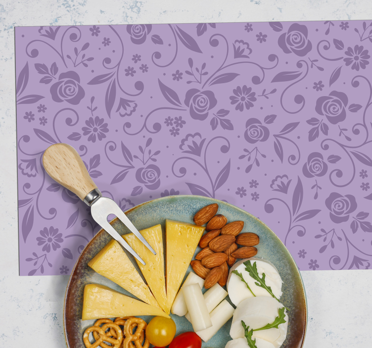 Vijolični cvetovi elegantni pogrinjki - TenStickers