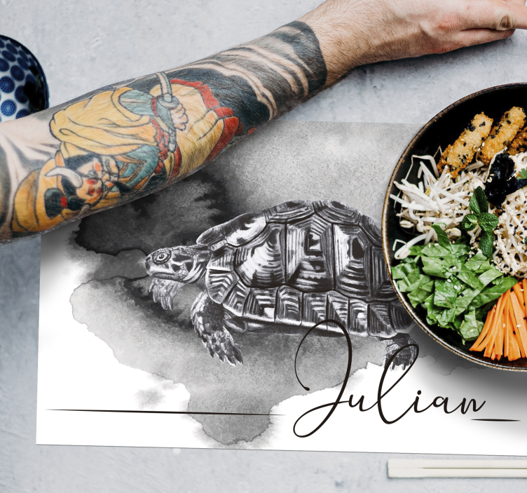 Ilustracija želve z imenom pogrinjki želve - TenStickers