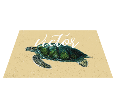 Morska želva z imenom turtle vinil placemats - TenStickers