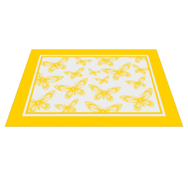 Rumeni metulji elegantni vinilni placemati - TenStickers