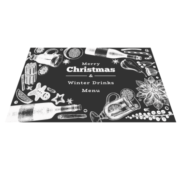 Božični meni restavracija vinil placemats - TenStickers