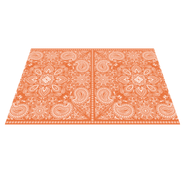 Intricate orange pattern teksturna pogrinjek - TenStickers