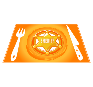 Sheriff star theme izvirna jedilna podloga - TenStickers